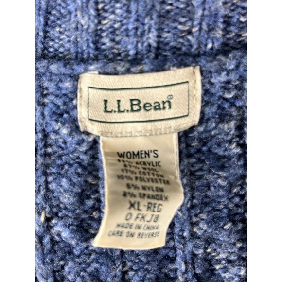 Grandma L.L Bean Cable Knit Wool Blend Button Cardigan, Women's X-Large Regular - Picture 9 of 10